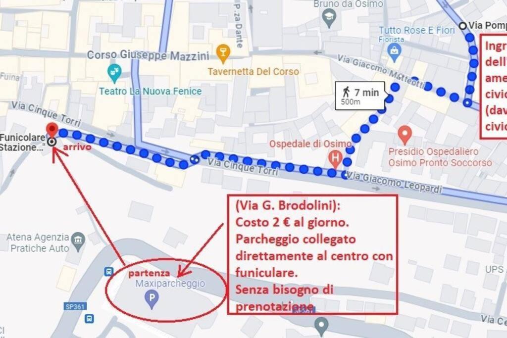 Апартаменти Osimo Nel Cuore Del Centro, Free Wi-Fi E Netflix Екстер'єр фото